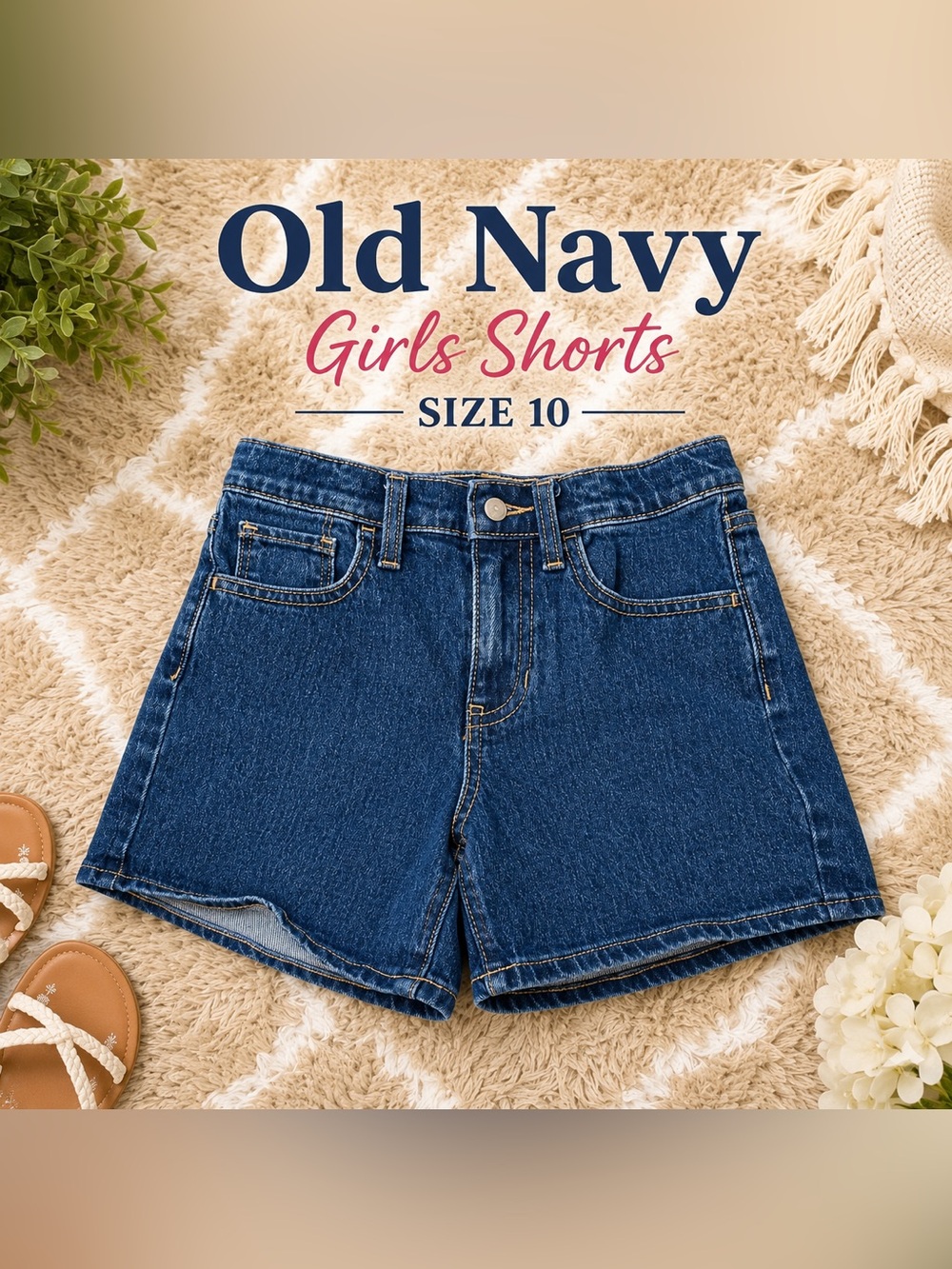 Old Navy Dark Blue Denim Girls' Shorts